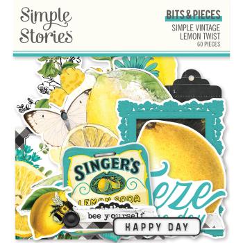 Simple Stories Die Cuts Cardstock  Simple Vintage Lemon Twist Bits & Pieces