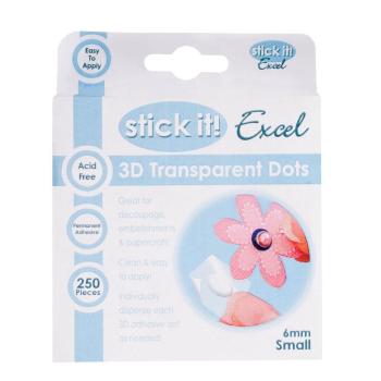 Docrafts Stick It! Excel 3D Transparent Dots Small 