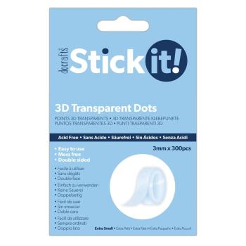 Docrafts Stick It! 3D Transparent Dots Extra Small  