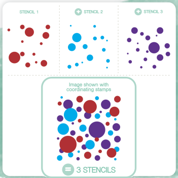 LDRS-Creative  Circles 6x6 Inch Layering Stencils  Layering Stencil