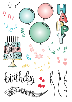 LDRS-Creative Sweet Birthday Wishes  Clear Stamps