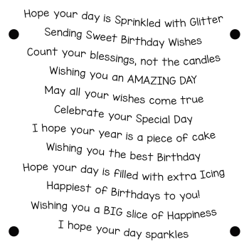 LDRS-Creative Sweet Birthday Wishes Stack  Clear Stamps