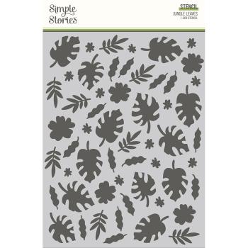 Simple Stories Simple  Into the Wild Stencil Jungle Leaves  - Schablone