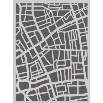 Simple Stories Simple  Let's Go! Stencil Road Map  - Schablone
