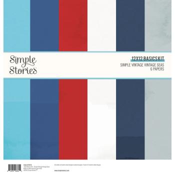 Simple Stories Vintage Seas - Basic Cardstock 12x12 Inch