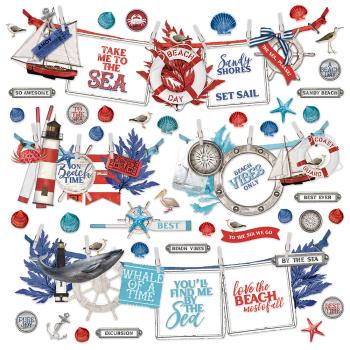 Simple Stories Vintage Seas   Banner Sticker 