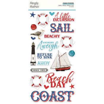 Simple Stories - Vintage Seas  - Foam Stickers 