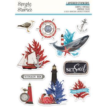 Simple Stories - Vintage Seas  - Layered Stickers 