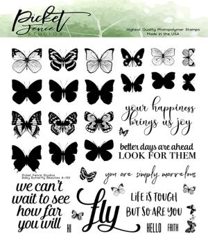 Picket Fence Studios "Baby Butterfly Beauties" Clear Stamps