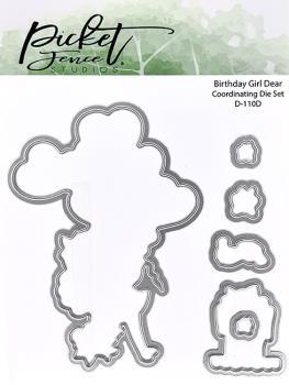 Picket Fence Studios "Birthday Girl Dear " Die - Stanzenset