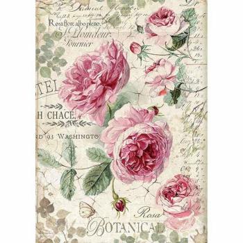 Stamperia " Botanic English Roses " A4 Decoupage / Decopatch Papier 6 Bögen 