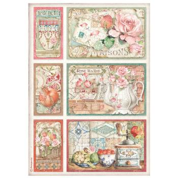 Stamperia " Casa Granada Cards " A4 Decoupage / Decopatch Papier 6 Bögen 