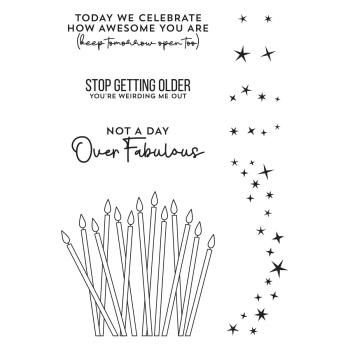 Spellbinders Stempelset - "Awesome Birthday" - Silikonstempel