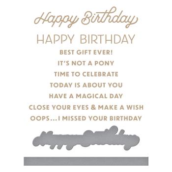 Spellbinders Hotfoil Plate - Birthday Unboxing Glimmer