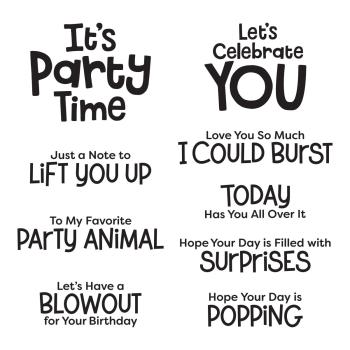 Spellbinders Stempelset - "It's Party Time" - Silikonstempel