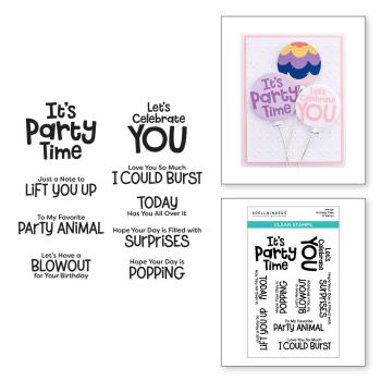 Spellbinders Stempelset - "It's Party Time" - Silikonstempel