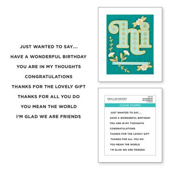 Spellbinders Stempelset - "Just Wanted to Say Sentiments" - Silikonstempel