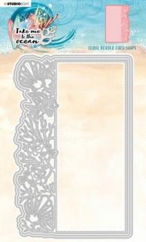 Studio Light Die Cut - Stanze - Coral Border Card Shape Take me to the Ocean 