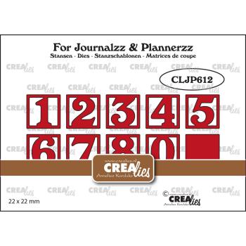 Crealies - Journalzz - Plannerzz Numbers In Squares 