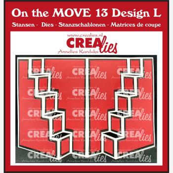 Crealies - On The Move Dies Design L Stair Step Card 