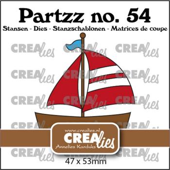Crealies - Partzz Stanzschablone Sailing Boat 