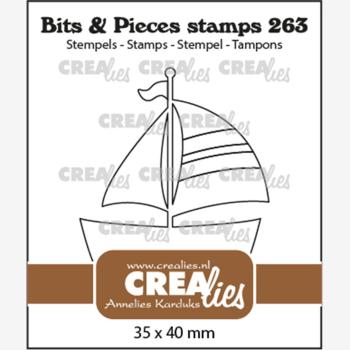 Crealies - Bits - Pieces Stempel Sailing Boat 
