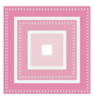 Gemini Nesting Frame Cross Stitch Square Frames Elements Dies  - Stanze - Kreuzstich - Quadratrahmen 
