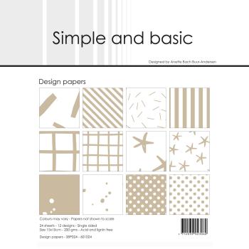 Simple and Basic "Baileys Brown " Paper Pack 12x12 Inch 