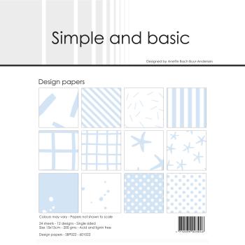 Simple and Basic "Pigeon Blue " Paper Pack 6x6 Inch 