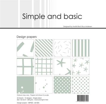Simple and Basic "Sage " Paper Pack 6x6 Inch 
