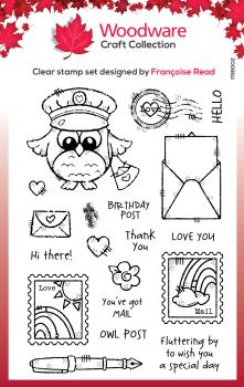 Woodware Owl Post Clear Stamps - Stempel 