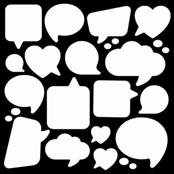 Woodware  Speech Bubbles Stencil  - Schablone