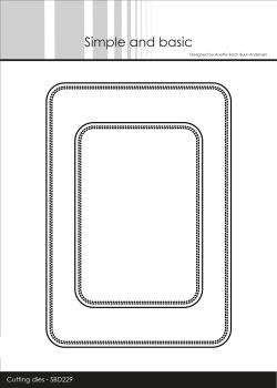 Simple and Basic "Double Pierced Rounded Rectangles " Stanze -  Die