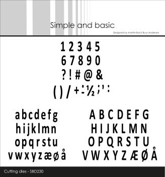Simple and Basic " MINI MINI Alphabet & Numbers" Stanze -  Die
