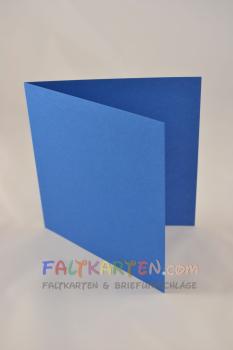 Doppelkarte - Faltkarte 15x15cm, 240g/m² in blau
