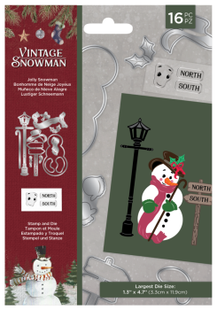 Crafters Companion -Jolly Snowman - Stanze & Stempel
