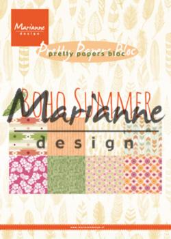 Marianne Design -   Boho Summer  - Paper Pad  A5 - Designpapier 
