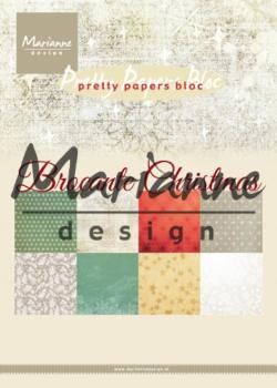 Marianne Design -   Brocante Christmas  - Paper Pad  A5 - Designpapier 