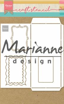 Marianne Design - Stencil -  Slimline Envelope  - Schablone 