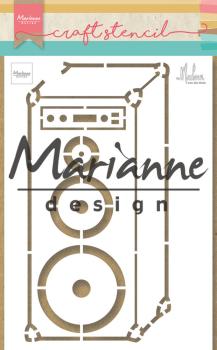 Marianne Design - Stencil - by Marleen Music Speaker - Schablone 