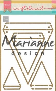 Marianne Design - Stencil - Flags  - Schablone 