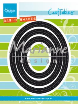 Marianne Design Craftables - Basic Shapes Passe-Partout Ovals - Stanzschablone 