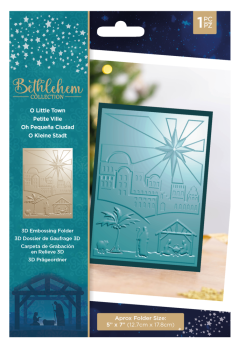 Crafters Companion - Embossing Folder -Bethlehem Collection O Little - Prägefolder