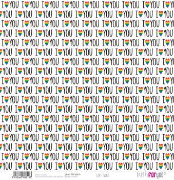 Papers For You - Vellum Paper Pack- Love Wins  30 x 31 cm 