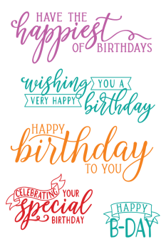 LDRS-Creative Essential Birthday Sentiments  Clear Stamps