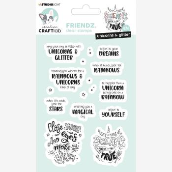 Creative Craft Lab - Studio Light - Clear Stamp - Unicorns - Glitter - Stempel