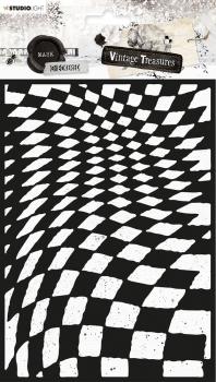 Studio Light - Stencil - Vintage Treasures Checkered - Schablone 