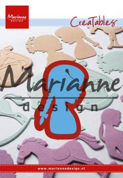 Marianne Design Creatables - Dies -  Girl With Braid  - Präge - und Stanzschablone 