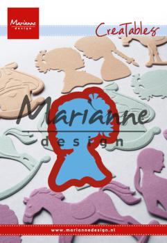 Marianne Design Creatables - Dies -  Girl With Ponytail  - Präge - und Stanzschablone 