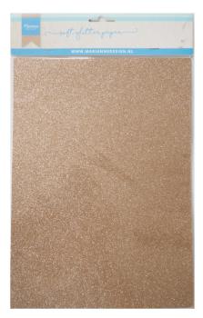 Marianne Design - Soft Glitter Paper - "Bronze" - Paper Sheets A4 - Glitzerpapier